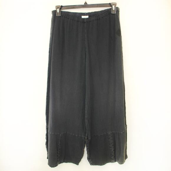 Oh My Gauze! Pants - Oh My Gauze! Cotton Black Pant Honey Breathable Elastic Waist Size 2 XL